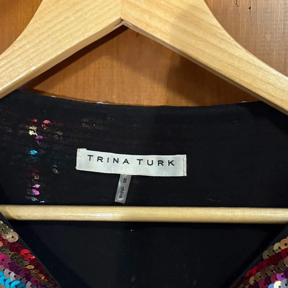 Trina Turk Multicolor Sequin Blouse - Picture 2 of 4